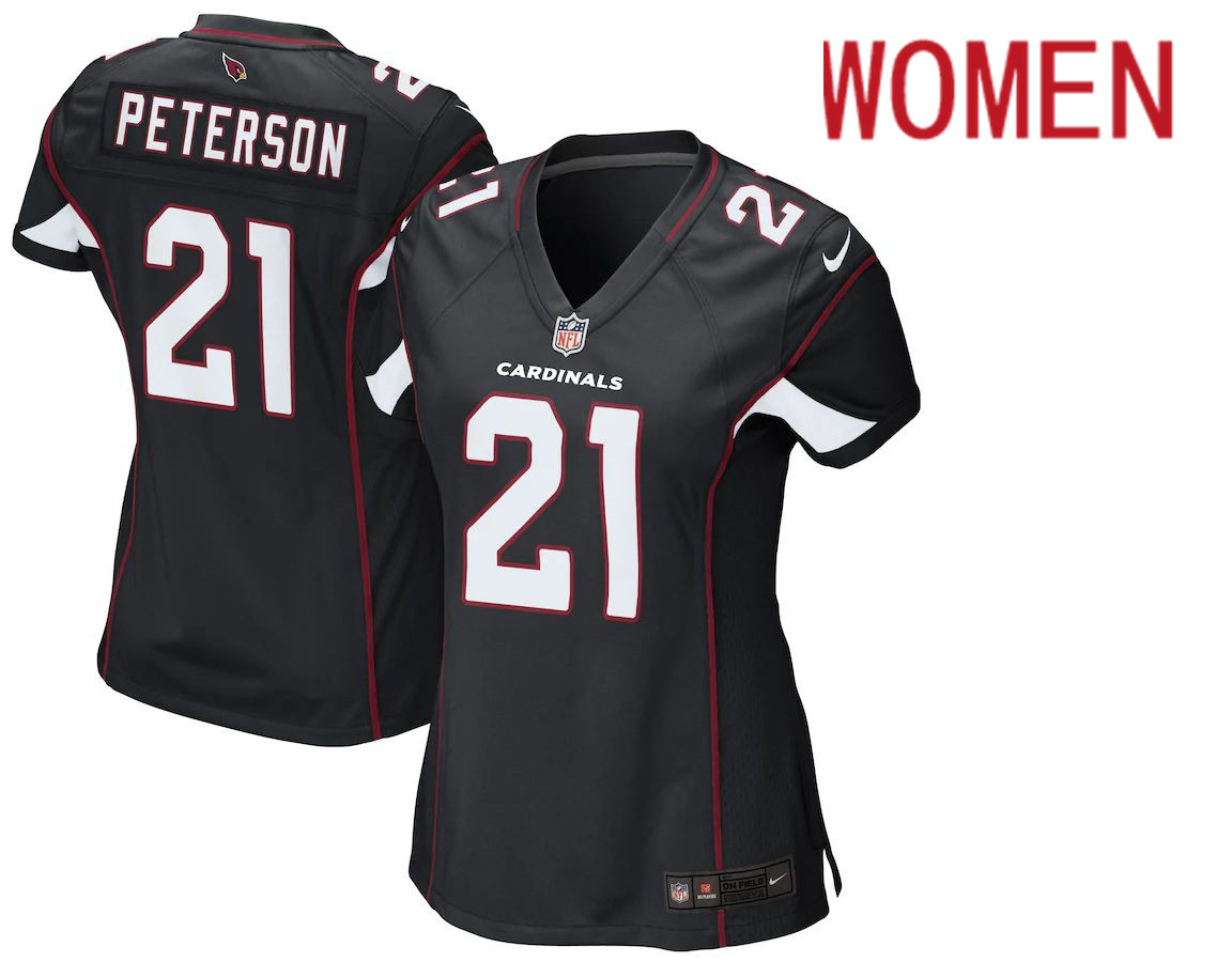 Women Arizona Cardinals 21 Patrick Peterson Nike Black Game NFL Jersey